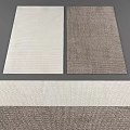 Modern Square Rugs with White and Brown Woven Texture for Home Decor