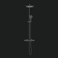 Modern Stainless Steel Shower Head with Handheld Sprayer and Adjustable Rod