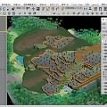 Microtopography Design Featuring Green Turf Blue Water Bodies Yellow Platforms And Stone Accents