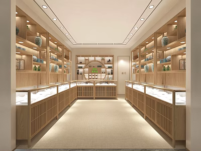 New Chinese Jewelry Store Jade Shop 3d model