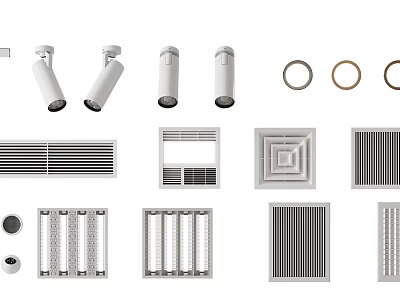 Modern Downlights And Spotlights With Various Designs For Interior Lighting 3d model