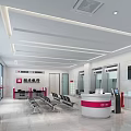 Modern Banking Equipment Calling Machine Filling Table Low Cabinet High Cabinet Rest Waiting Chair Hubei Bank 3d model