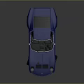 Blue Classic Sports Car With Sleek Body Design And Black Wheels