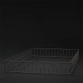 Public Facility Metal Frame Square Fence Structure With Vertical Bars For Urban Parks