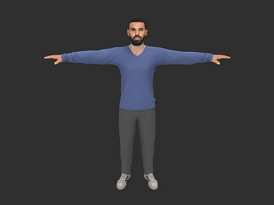 Hip-hop star Drake character rapper 3d model