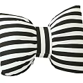 Black And White Striped Bow Shaped Decorative Pillow For Home Living