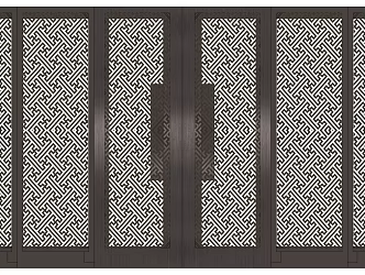 New Chinese Style Gate Villa Gate 3d model