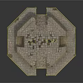 Detailed Ancient Stone Structure With Layered Steps And Textured Bricks