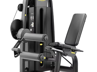 Sturdy Black Strength Training Machine With Adjustable Seat For Fitness Workout 3d model