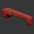 Minimalist Modern Stone Bench With Textured Surface And Long Support Design 3d model