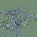 Aerial Planning of Urban District Layout With Road Network and Green Spaces