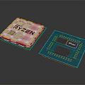 AMD Ryzen CPU Chips With White Label And Green Circuit Board Design
