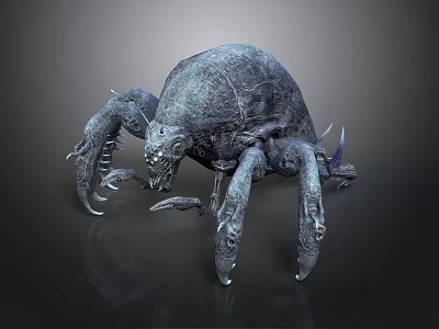 Monstrous Spider Like Creature With Multiple Legs Rough Textured Body And Sharp Claws 3d model