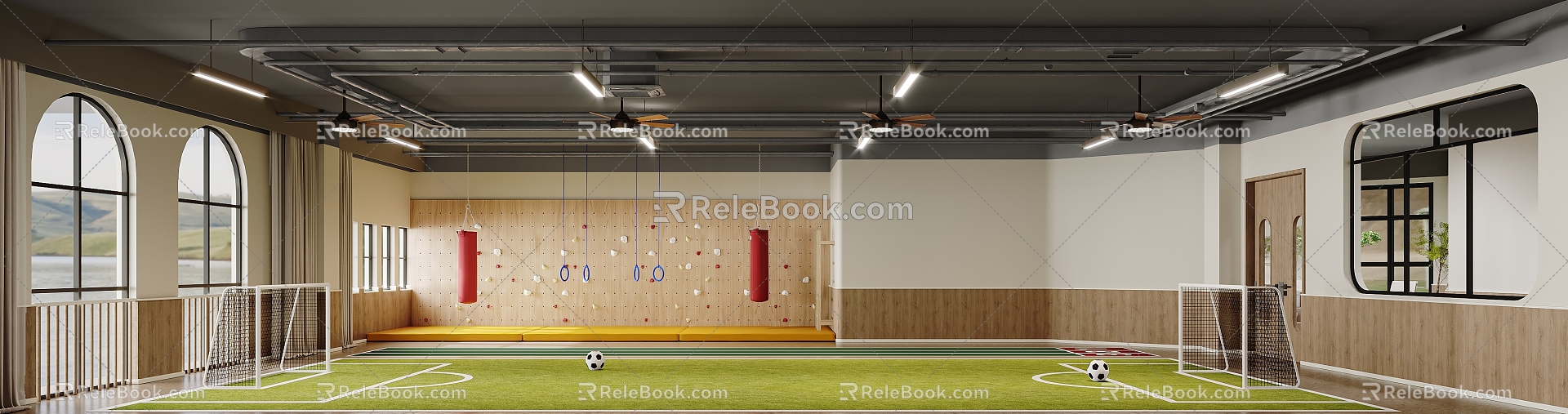 Modern Kindergarten Kindergarten Sports Classroom 3d model