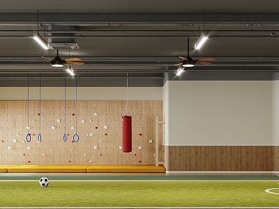 Modern Kindergarten Sports Classroom 3d model