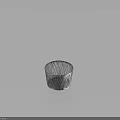 Black Wire Mesh Round Storage Basket With Modern Design For Home Organizing