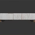 Futuristic Sci-Fi Hatch Panel Structure With White Orange Geometric Lines And Control Buttons