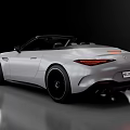 White Luxury Convertible Sports Car With Modern Sleek Design And Stylish Black Wheels
