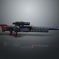 Sniper rifle sight sniper rifle sci-fi sniper rifle semi-automatic rifle combat rifle 3d model