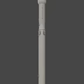 Military Weapon Rocket System Featuring Three Boosters And Engine Cluster In Space 3d model