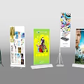 Stylish Floor Standing Display Racks With Various Poster Designs For Commercial Exhibitions