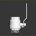 Durable White Plastic Cap With Handle And Threaded Base Structure
