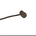 Ancient Weapon With Wooden Handle And Metal Head For Historical Combat