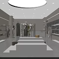 Modern Crystal Women's Clothing Store With Elegant Glass Interior Design