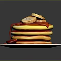Bread sandwich bread pudding bean paste bread cheese bread big column bar breakfast bread European bread 3d model