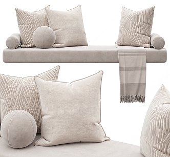 Modern Cushion Bay Window Cushion Sofa Cushion 3d model