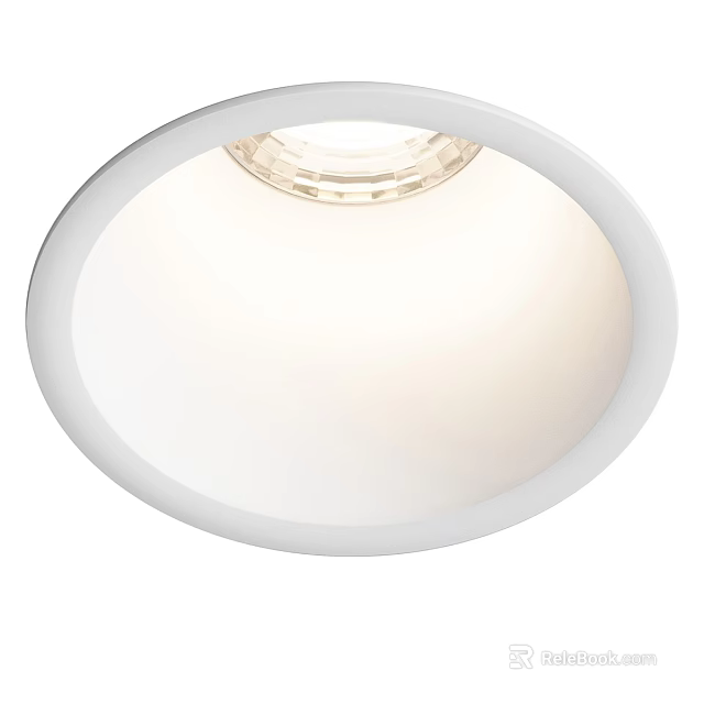 Modern Recessed Spotlight with White Finish and LED Lighting for Home Interior Decoration 3d model 