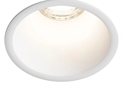 Modern Recessed Spotlight with White Finish and LED Lighting for Home Interior Decoration 3d model