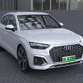 Stylish White Audi Sedan Featuring Modern Front Grille And LED Headlights 3d model