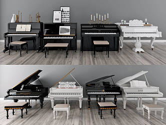 Jane European Piano Combination 3d model