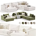 Modern Cozy Fabric Double Sofa With Multiple Styles And Neutral Color Options For Home Decor