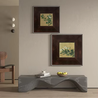 New Chinese Abstract Hanging Painting 3d model