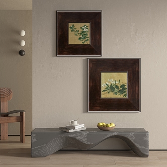 New Chinese Abstract Hanging Painting 3d model