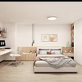 Modern Duplex Living Room With Stairs Sofa And Chandelier