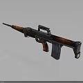 Vintage Rifle With Wooden Stock Metal Components Classic Design And Detachable Magazine