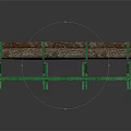 Stacked Wooden Logs On Red And Green Racks For Material Storage