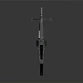 Modern Tactical Machine Gun With Telescopic Sight Tripod Stand And Green Magazine
