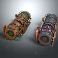 Industrial Equipment With Gear Mechanisms Pipe And Metal Structures