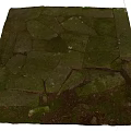 Natural Stone Ground Laid With Irregular Stones Covered In Green Moss For Rustic Natural Look