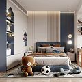 Modern Children's Room Boy's Room Kids' Room Bedroom 3d model