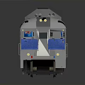 Silver Streamlined Train Model With Blue Red Stripes And Modern Design