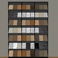 Background Wall Material Samples Display With Various Colors And Textures In Organized Panels 3d model