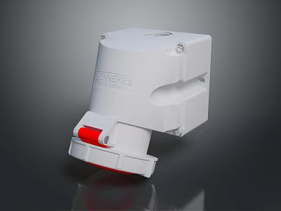 Legrand White Electrical Connector With Red Accent For Home Use 3d model