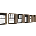 Modern Wooden Frame Casement Window With Clear Glass Panels And Multiple Design Styles