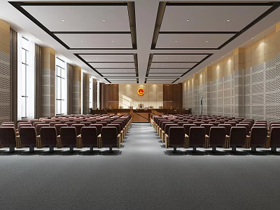 Modern Court Trial Court 3d model