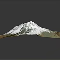 Snow Covered Mountainous Terrain With Brown Green Regions On Topographic Map View